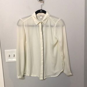 LOFT Scalloped Button Down